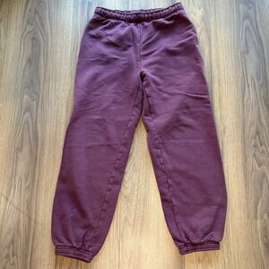 Aritzia TNA Sweatfleece Women's Mega Fit Cozy Fleece Sweatpants Red Size XS